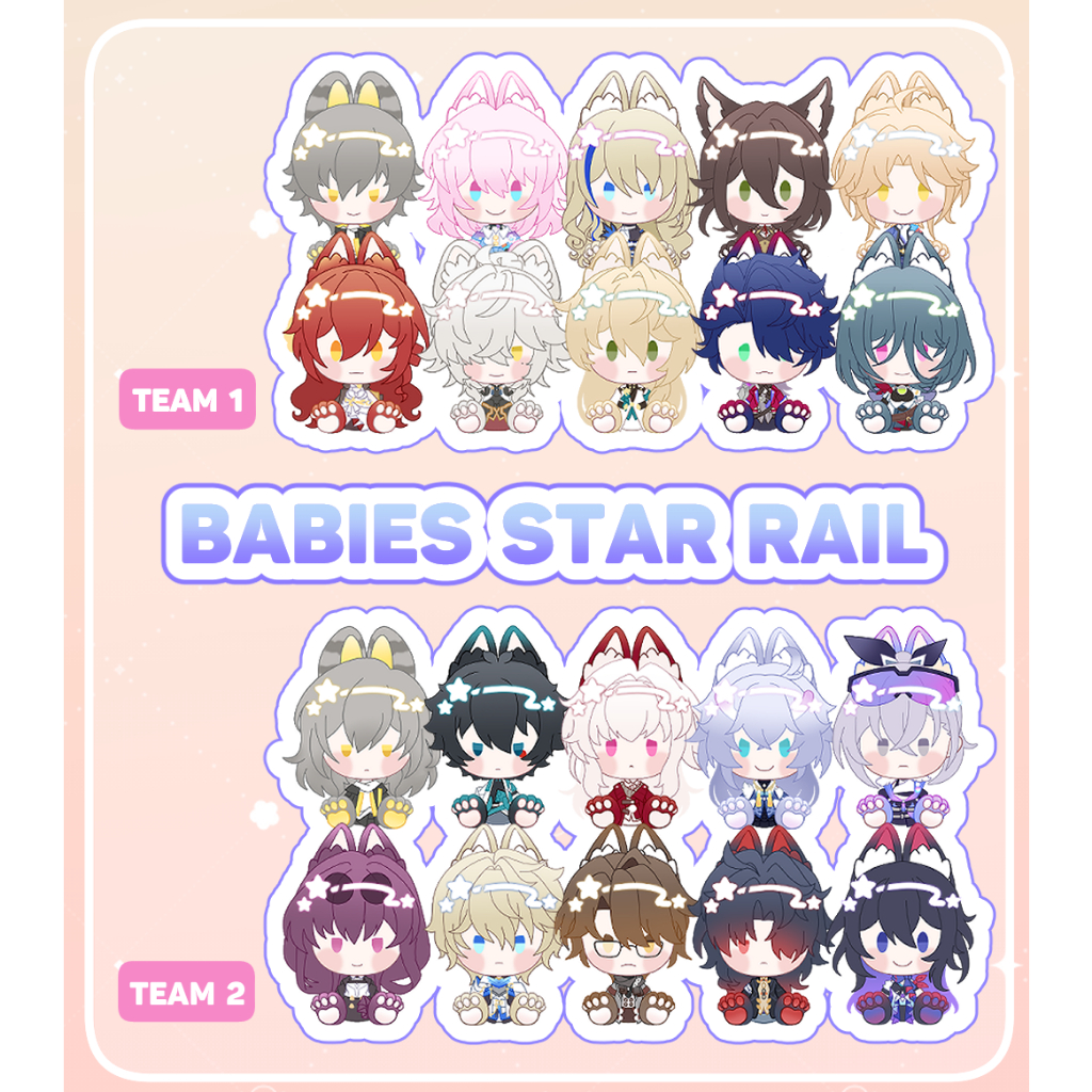 GACHA standee/tượng mica - BABIES STAR RAIL
