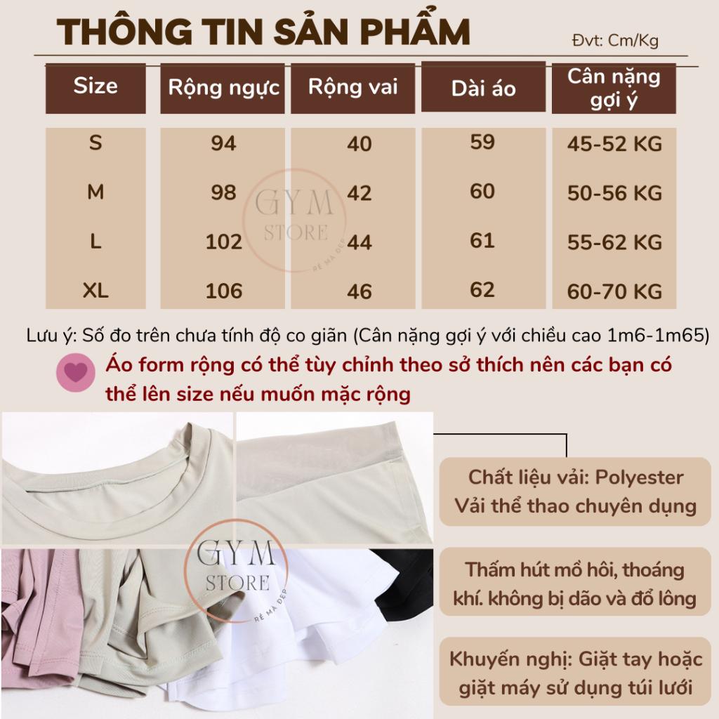 Áo thun tập gym nữ 052 dáng rộng thun trơn phối lưới thoáng mát thoải mái cho nữ Đồ Tập