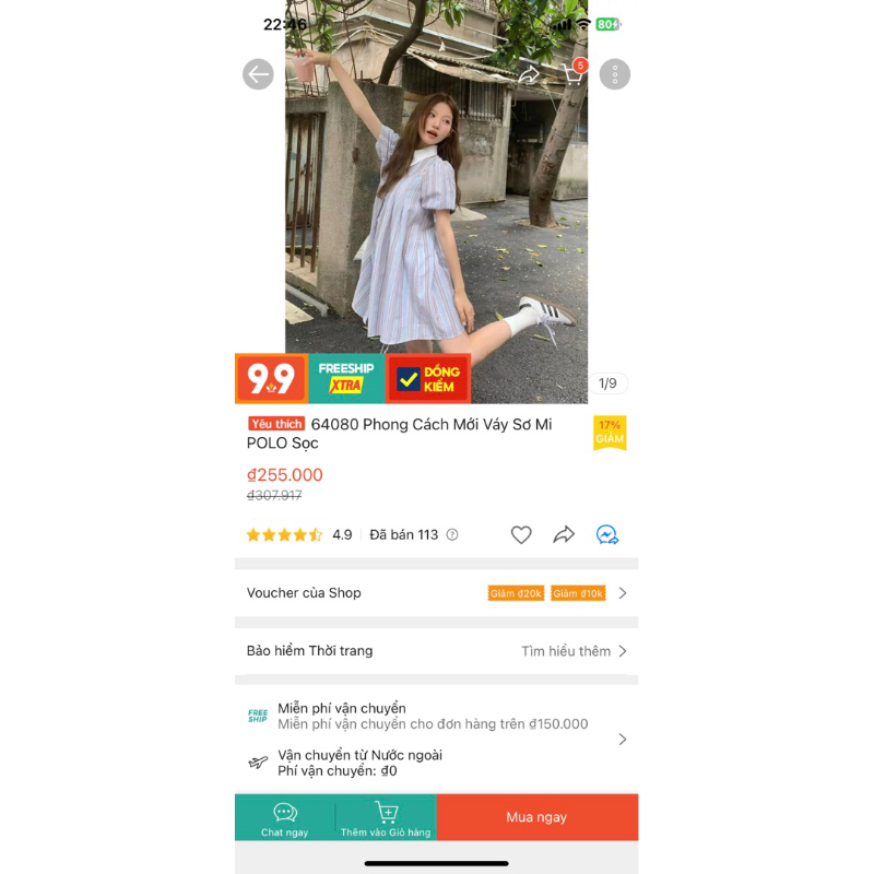 Pass váy 255k còn 160k