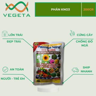 [ Hiệu Quả ] PHÂN BÓN LÁ KNO3 200g ( màu Trắng ) - VEGETASHOP - Phân Bón Cuốc Vàng   - KNO3