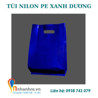 Túi , túi nilong , 1kg túi nilon PE trơn màu xanh dương đựng hàng hóa , gói hàng nhiều size giá rẻ - INNHANHRE