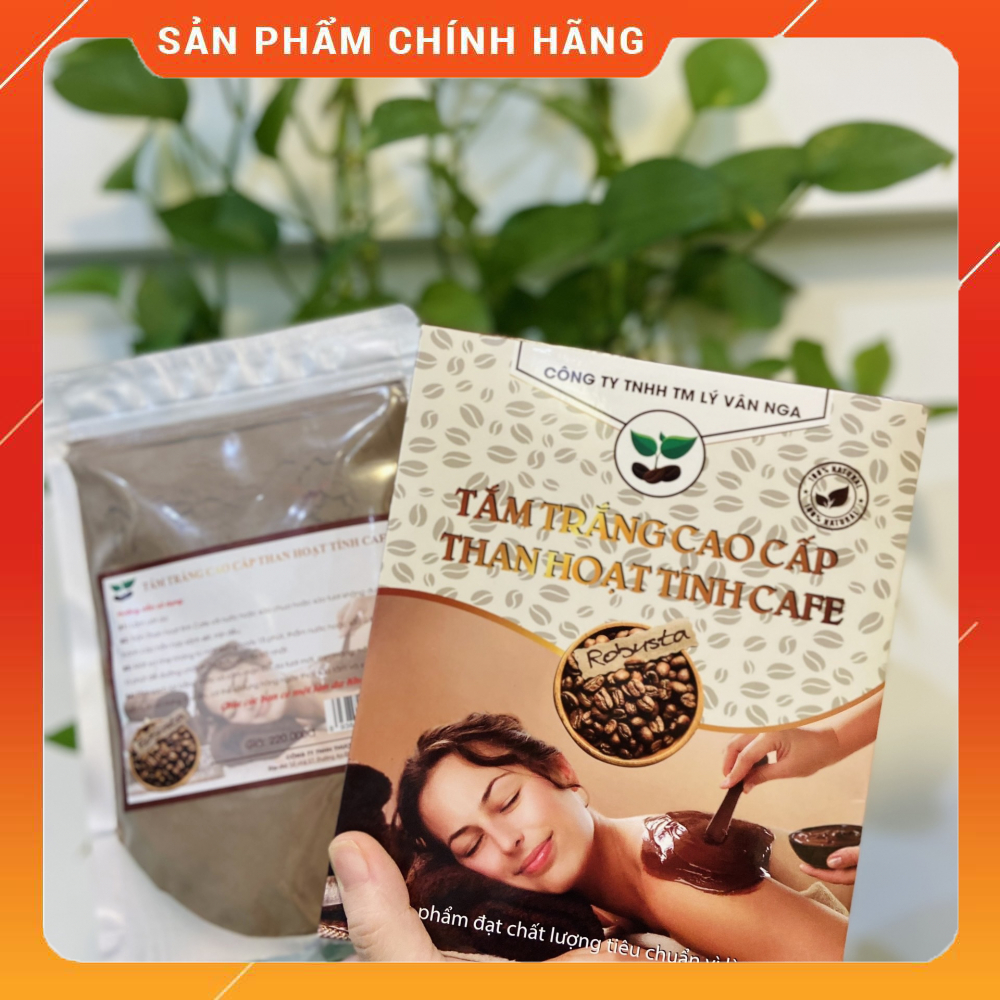 Bột tắm trắng cao cấp than hoạt tính Cafe 100% trắng da mặt và body
