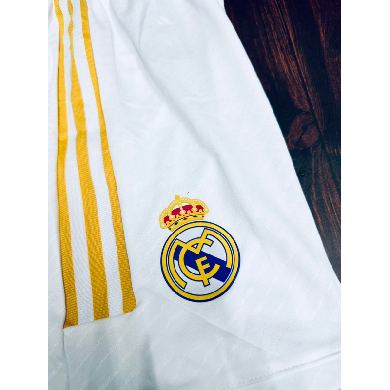 Quần đùi đá banh bản player cao cấp clb RealMadrid sân nhà 2023