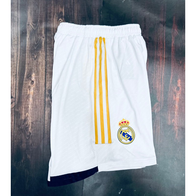 Quần đùi đá banh bản player cao cấp clb RealMadrid sân nhà 2023