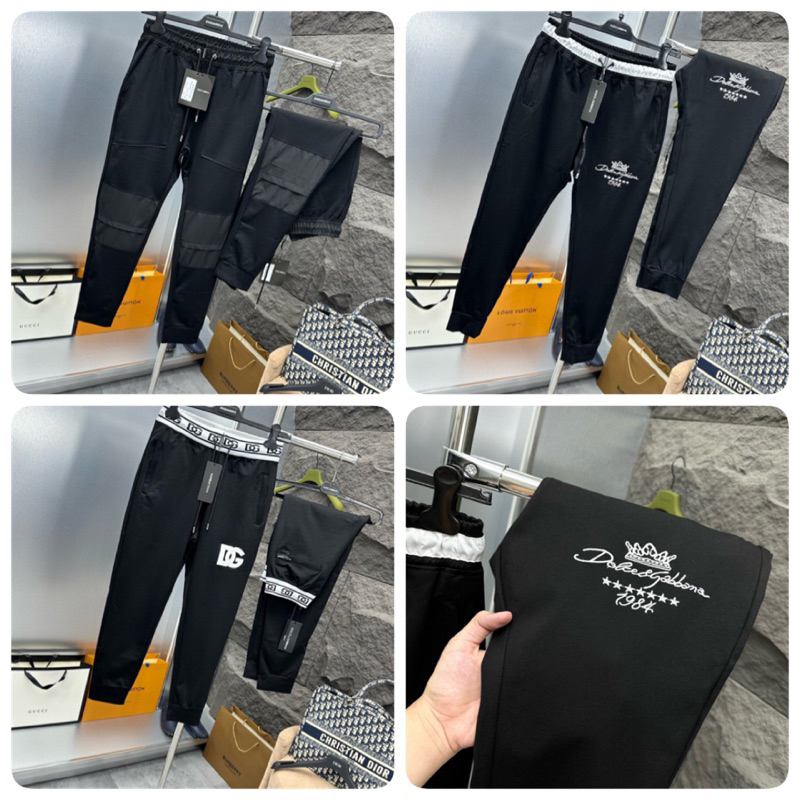 Quần nỉ jogger DG chữ thêu siêu hot hit_Quần nỉ jogger nam cao cấp