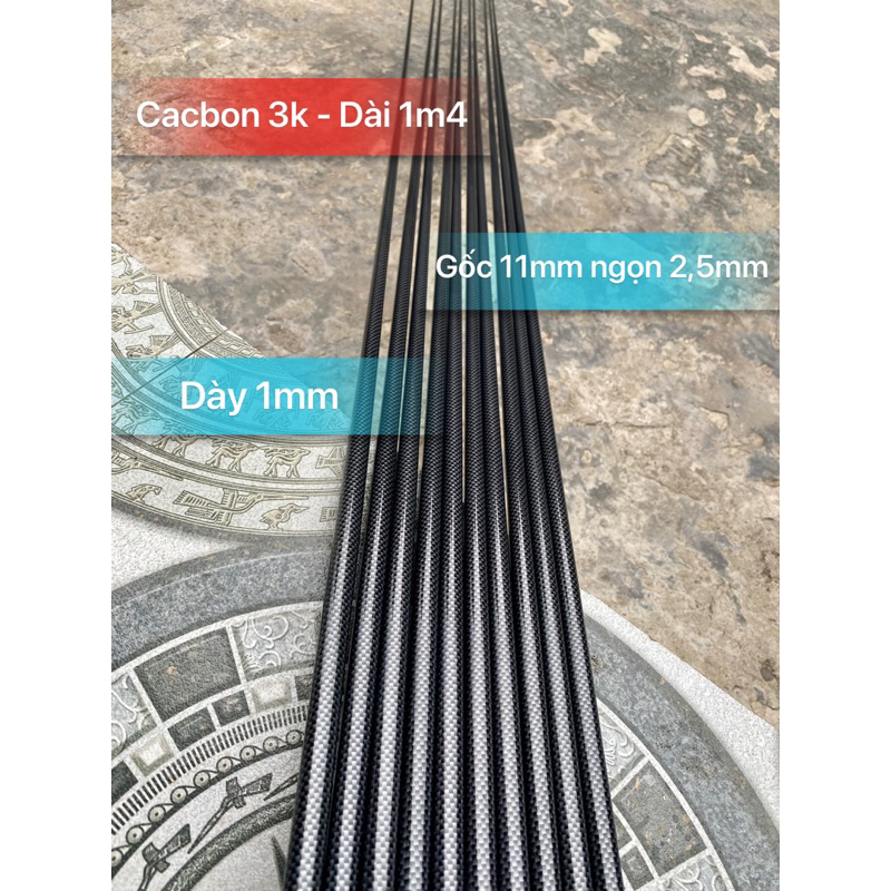 Cacbon vân 3k dài 1m25 - 1m4- 1m67 chất lượng cao