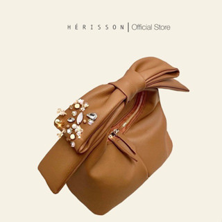  Chow bag NÂU BÒ + nơ tháo rời  