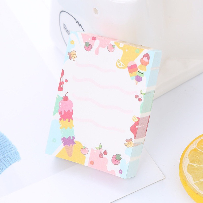 Giấy ghi chú nhiều hình cute, giấy note tập 100 tờ siêu đáng yêu cho học sinh