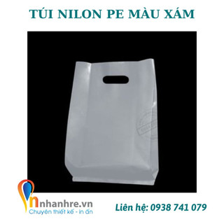 Túi , túi nilong , 1kg túi nilon PE trơn màu xám đựng hàng hóa , gói hàng nhiều size giá rẻ - INNHANHRE