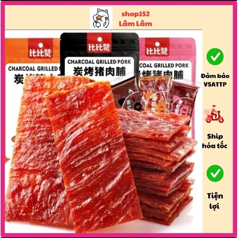 Khô lạp heo nướng kiểu BBQ ăn liền 100g/bịch