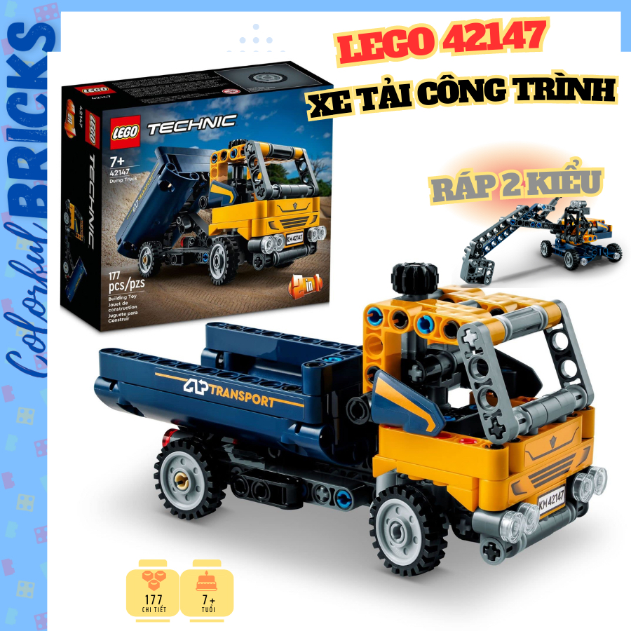 Lego 42147 Xe tải công trình  - Lego Technic Chính hãng
