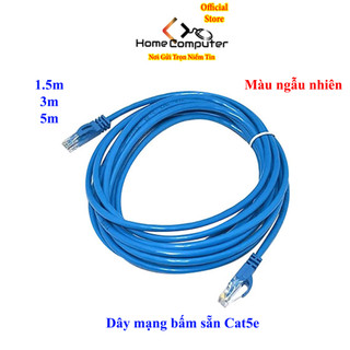 Dây cáp mạng Internet, dây lan Cat5 bấm sẵn 2 đầu dài 1.5m, 3m, 5m, tốc độ cao 150Mbps