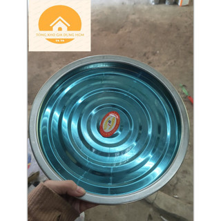Khay inox tròn để lót bếp cồn, mâm tròn để lót bếp cồn dày dặn, chắc chắn
