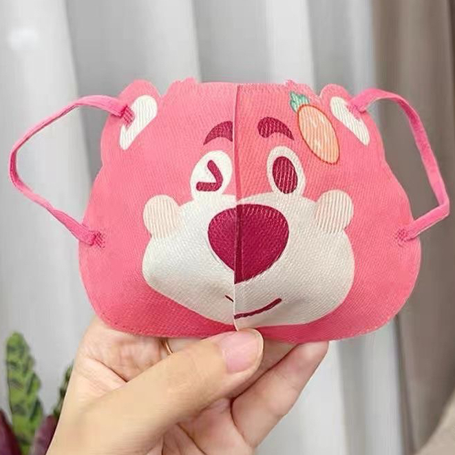 Khẩu trang Gấu Dâu Losto Set 10 Chiếc Dễ Thương Cho Bé Hot 2023
