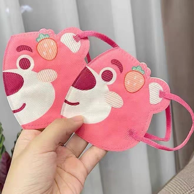 Khẩu trang Gấu Dâu Losto Set 10 Chiếc Dễ Thương Cho Bé Hot 2023