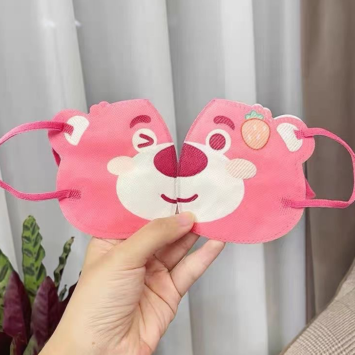 Khẩu trang Gấu Dâu Losto Set 10 Chiếc Dễ Thương Cho Bé Hot 2023