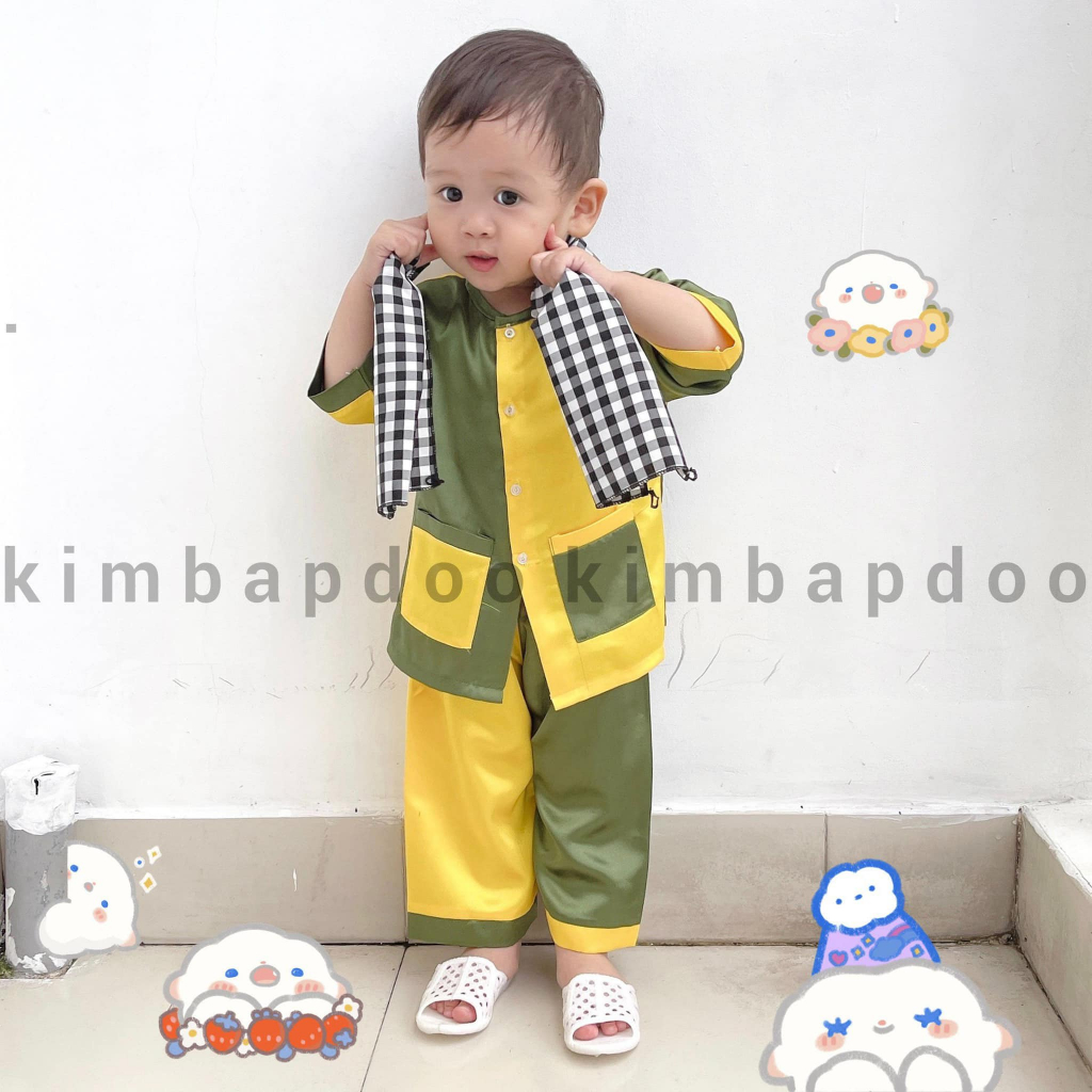 Bộ đồ đôi cho bé - Sét 01 bé gái 3 chi tiết Áo + Quần + Tuban Sét 02 bé trai chất Lụa mềm mại