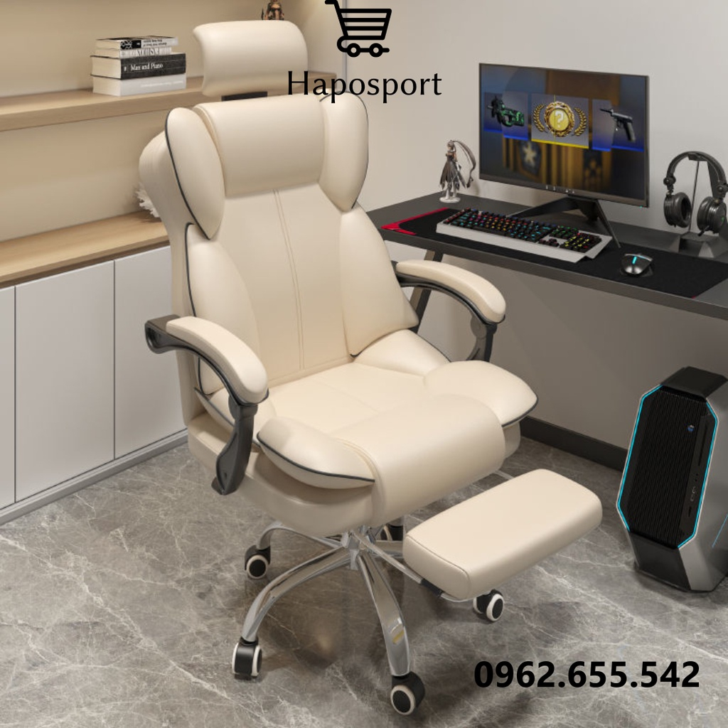 Ghế Gaming Công Thái Học Tựa Đầu Cao Cấp, Ghế Game Xoay 360 Độ Hàng Nhập Khẩu Có Thể Thay Đổi Màu Ghế