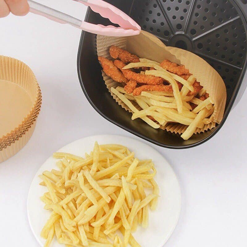 SET 50 MIẾNG GIẤY NẾN THẤM DẦU LÓT NỒI CHIÊN CHỐNG DÍNH.