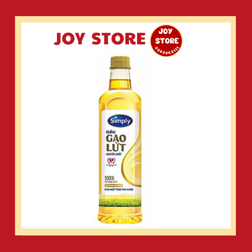 Dầu ăn Simply đậu nành và dầu gạo 1L