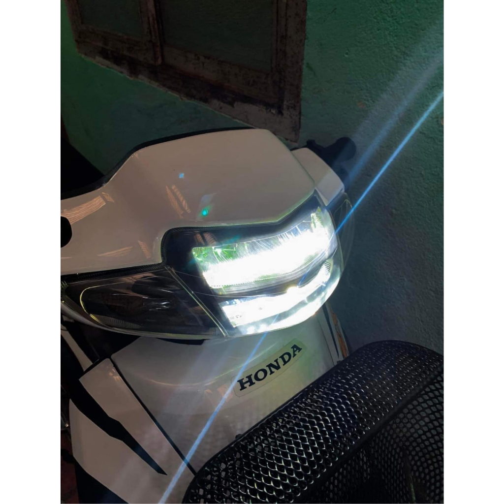 Đèn Led 2 tầng lắp xe máy Wave ZX/Wave nhỏ/Wave Alpha đời 199x-2006/ Wave 2 bóng Lắp Đặt Như Zin