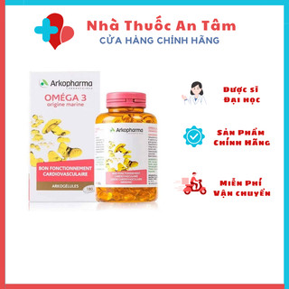 Viên uống dầu cá hỗ trợ tim mạch Arkopharma Arkogelules Omega 3 hộp 180 viên