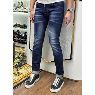 Quần Jeans Nam D2 - 403 Xanh Trơn Đơn Giản Logo Túi Sau Gam Màu Ăn Khách Không Rách Vá Hàng 4 Cúc Cao Cao Cấp