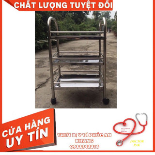 Xe tiêm 3 tầng - xe tiêm inox - xe tiêm - bàn tiêm