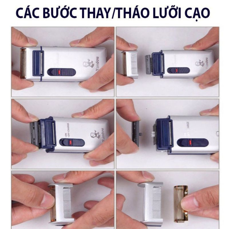 Máy Cạo Râu SCW 301U Phong Cách Mạnh Mẽ Tặng Kèm Màng Và Lưỡi Thay Thế