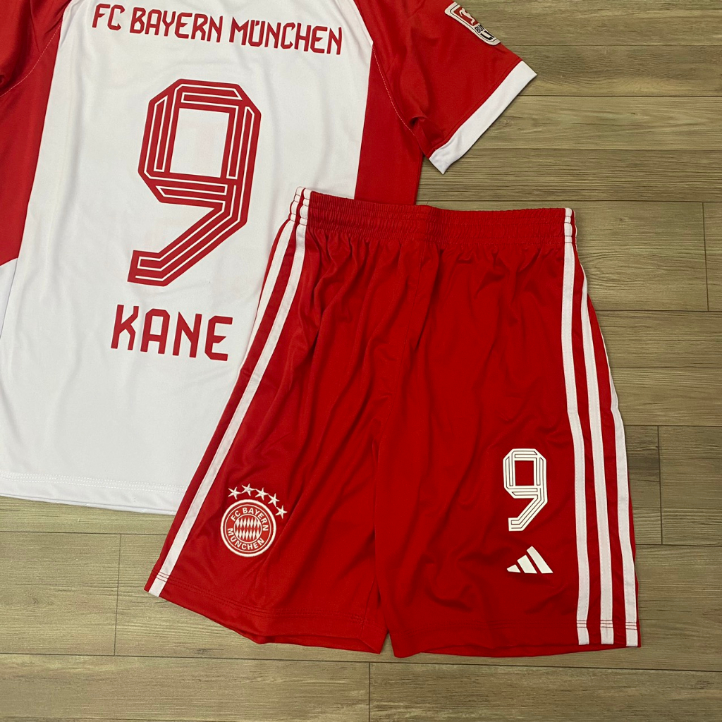 Bộ quần áo bóng đá Bayern trắng 2024 in tên Harry Kane - số 9