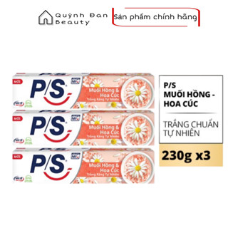 Bộ 3 Kem đánh răng Ps Muối Hồng & Hoa Cúc 230g/hộp