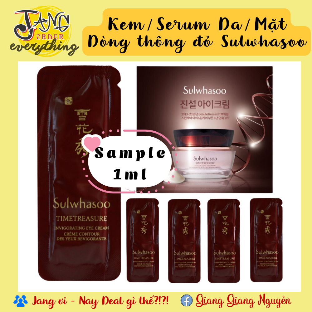 Kem/Serum/Cream Da/Mặt/Mắt thông đỏ Sulwhasoo/Whoo