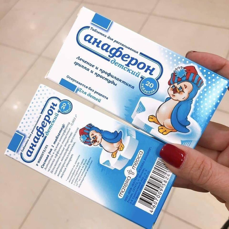 Tăng đề kháng Nga Annaferon chim cánh cụt dạng viên và siro.