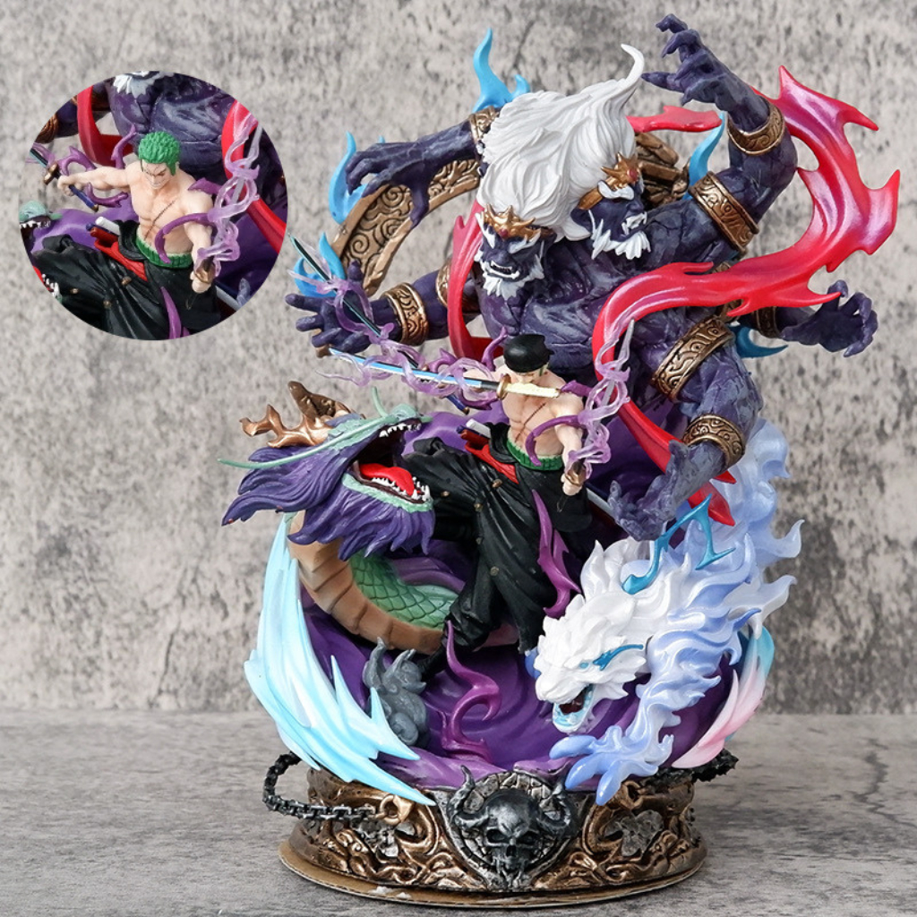 Mô hình One Piece Luffy Store Rozo vua địa ngục cao 21 cm, mô hình nhân vật anime vua hải tặc, figure trang trí decor