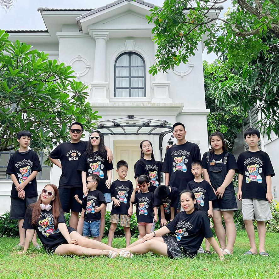 Áo thun gia đình áo trẻ em áo mẹ và bé TEDY2 đáng yêu chất cotton cao cấp đi chơi đi biển du lịch phom unisex