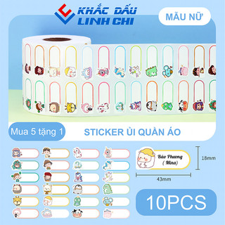 Tem dán lên áo chống nước 10pcs