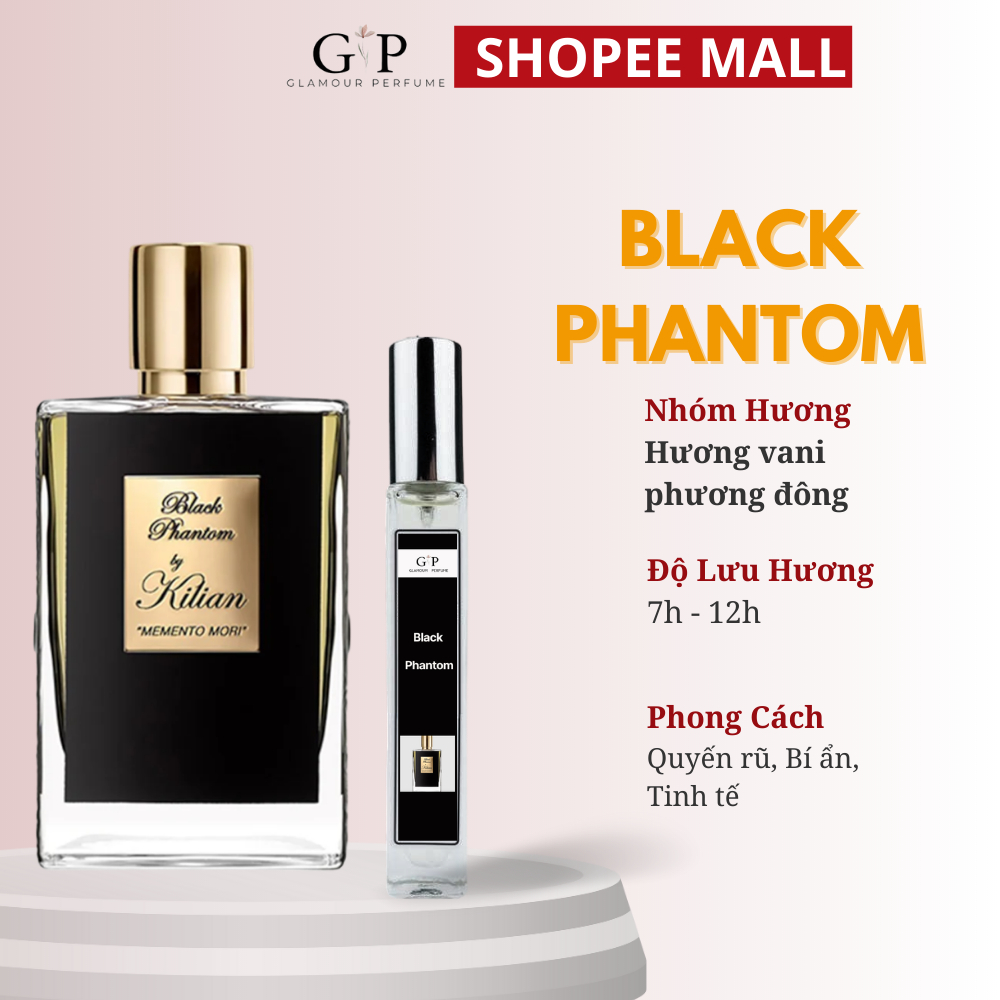 Nước hoa nam 10ml Glamour Perfume Black Phantom quyến rũ , bí ẩn , tinh tế