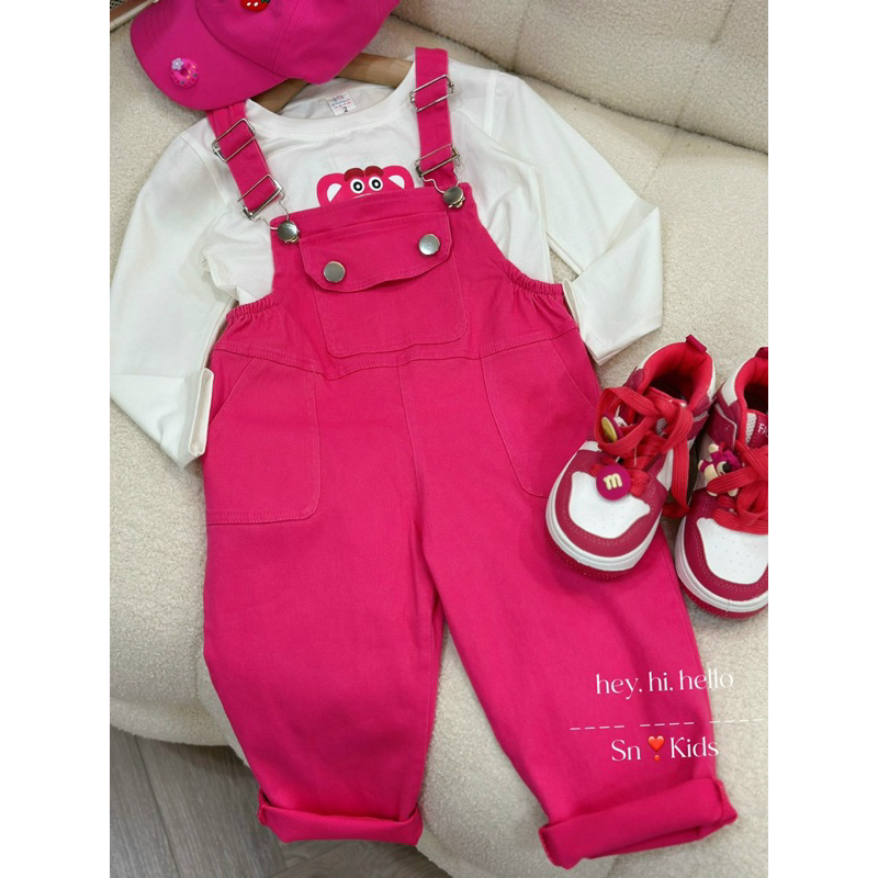 Set yếm hồng dài ko kèm gấu bé gái