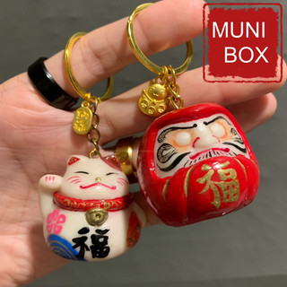 Móc khoá mèo may mắn