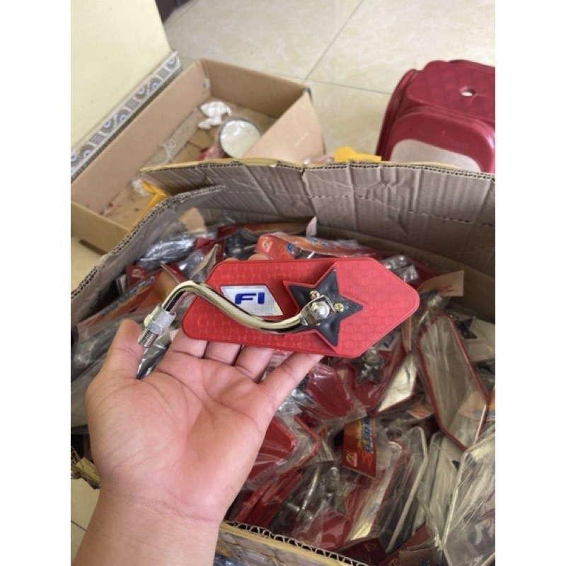 Gương thời trang Fi ngôi sao 5 cánh chân 10 ly thuận inox