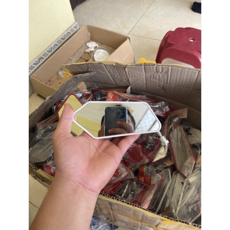Gương thời trang Fi ngôi sao 5 cánh chân 10 ly thuận inox