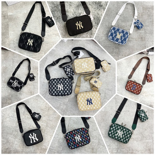 Túi rút mlb, túi đeo chéo ny monogram mini bucket bag black