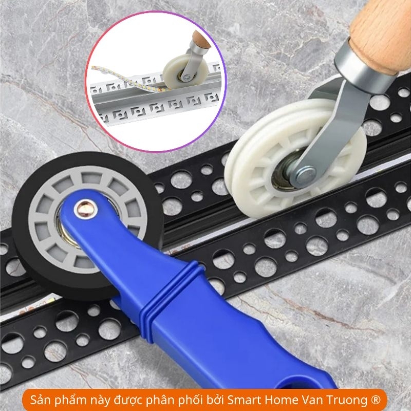 Con lăn có rãnh để dán đèn led lên máng nhôm đèn nội thất nhanh chóng, không làm hỏng led (COB 2835)