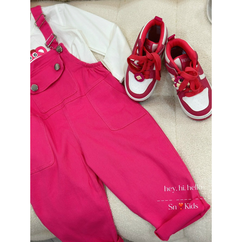 Set yếm hồng dài ko kèm gấu bé gái