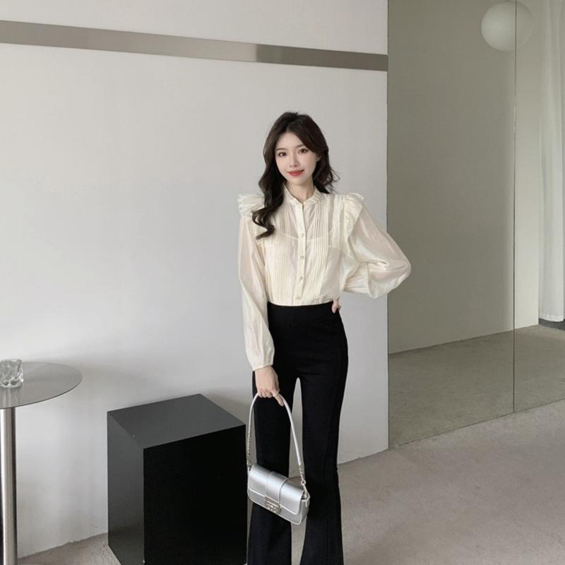 Quần ống loe có túi legging cotton nữ lưng cao co dãn / hách chân tôn dáng