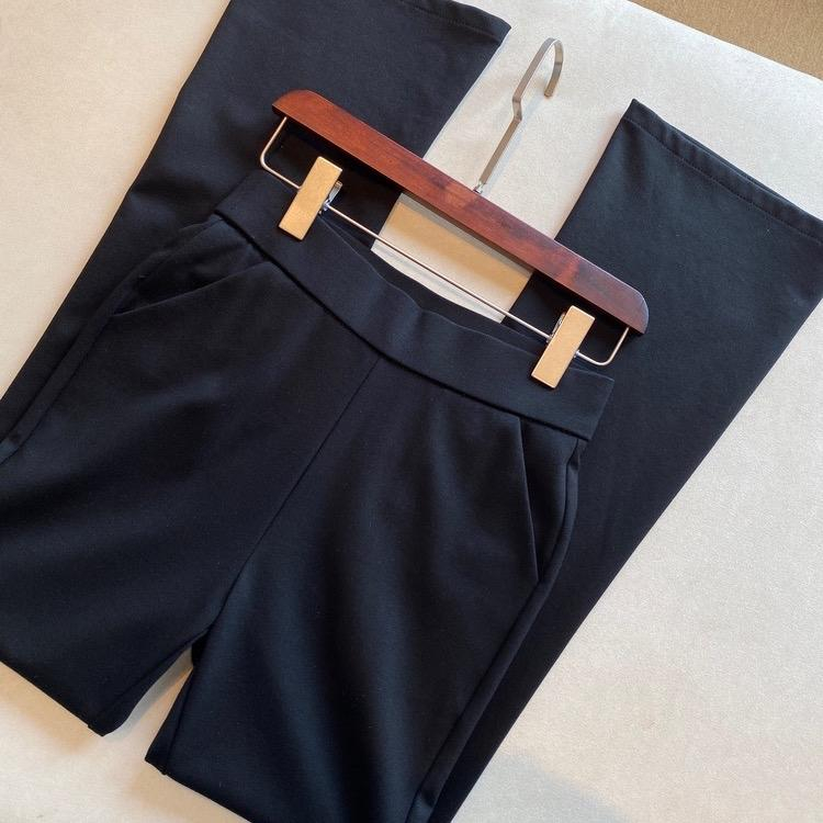 Quần ống loe có túi legging cotton nữ lưng cao co dãn / hách chân tôn dáng