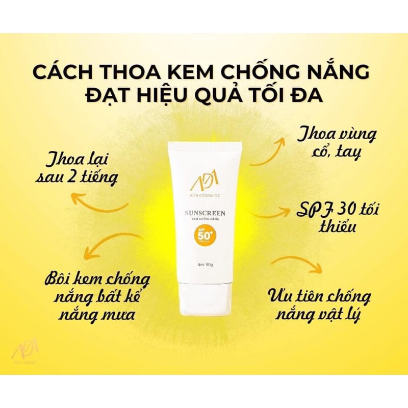 kem chống nắng ADA group