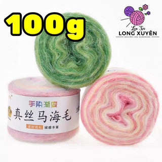 Len Mohair loang cầu vồng 100g