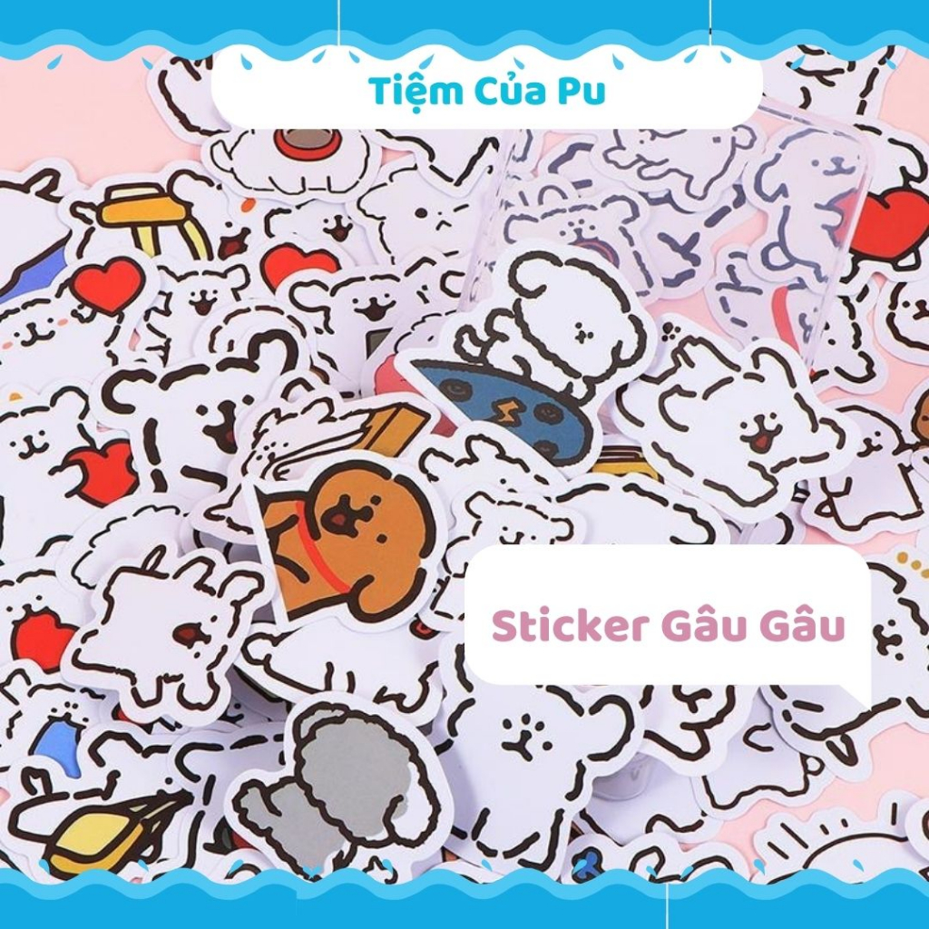 Sticker Gâu Gâu Siêu Dễ Thương