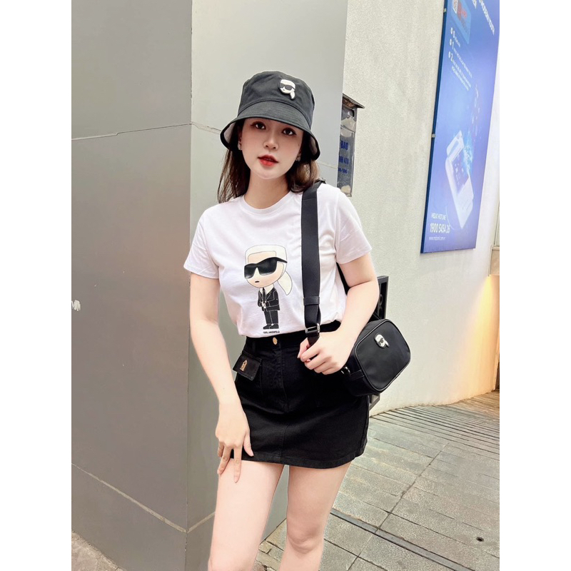 Túi đeo vai , đeo chéo Unisex Karl logo ông già cột tóc VN